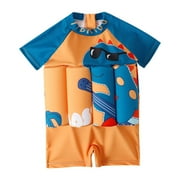Amzcrzy Baby Float Suit with Arm Bands Toddler Floating Swimsuit with 8 Removable Buoyancy Sticks for Boys and Girls, 1-4 Years on Clearance